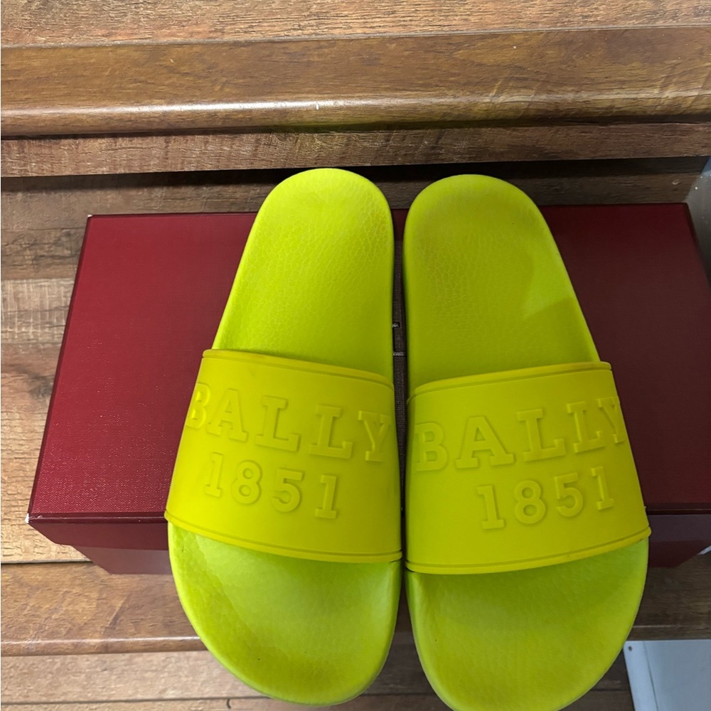 BALLY Giallo Rubber Slides